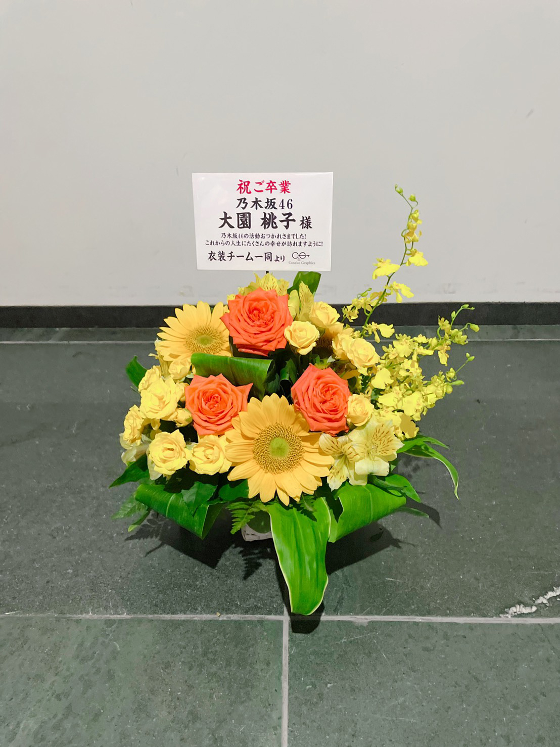 乃木坂46 お祝いスタンド花
