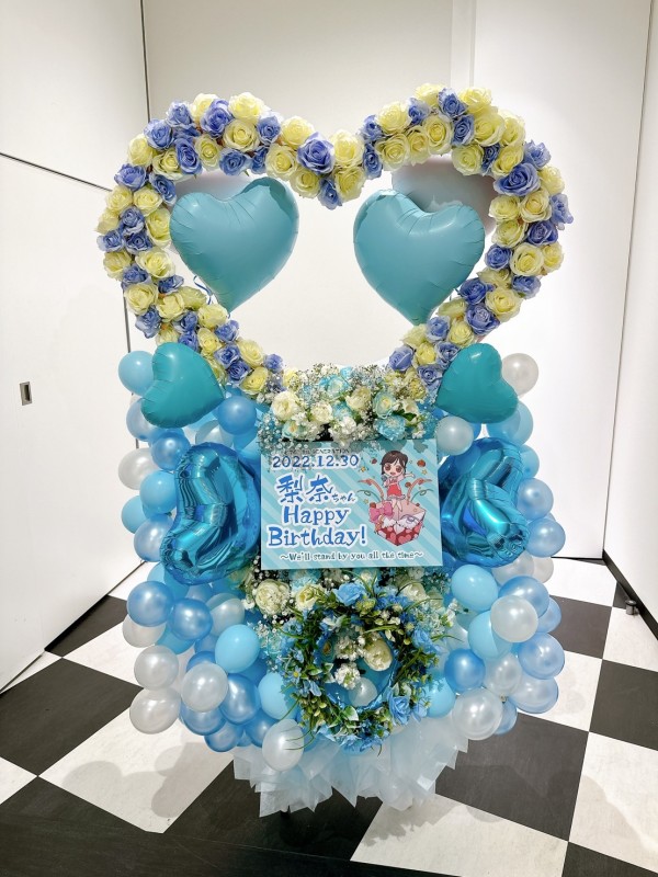 HKT48 栗山梨奈様へお祝いスタンド花を納品しました[公演祝い花]