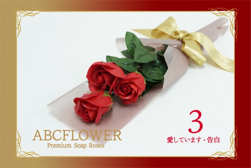 [ROSEGIFT]ソープフラワー 12本薔薇花束 ギフトボックス